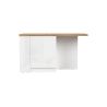 Table ilot de cuisine 160 cm OCTAVE avec 2 portes et 3 niches