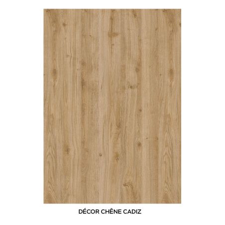 Table ilot de cuisine 160 cm OCTAVE avec 2 portes et 3 niches