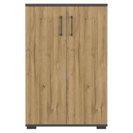 Armoire de bureau 4247 PRADES en décor chêne Grandson et graphite
