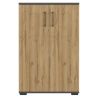 Armoire de bureau 4247 PRADES en décor chêne Grandson et graphite