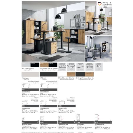 Armoire de bureau 4247 PRADES en coloris gris clair