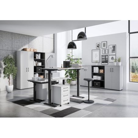 Armoire de bureau 4250 PRADES en coloris gris clair