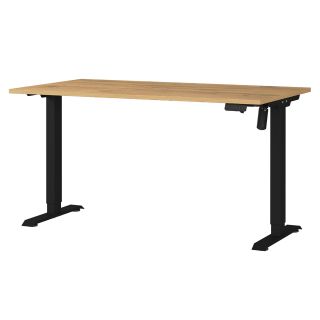 Bureau 8023 PRADES 140 cm réglable en hauteur électriquement, décor chêne Grandson