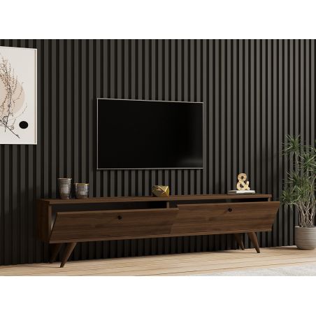 Meuble TV 160 cm PARIS en décor noyer