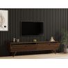 Meuble TV 160 cm PARIS en décor noyer