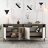Buffet 180 cm MILANO en décor crème et noyer