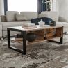 Table basse 105 cm HALDIR avec 1 tiroir en décor pin atlantic