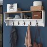 Ensemble de meubles pour entrée RALPH en décor blanc et noyer