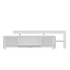 Meuble TV 192 cm BERLIOZ en décor blanc mat avec éclairage LED