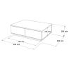 Table basse 90 cm FRANCIS en décor blanc et pin atlantic