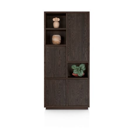 Gijon, armoire 100 cm - 4-portes + 3-niches - Henders and Hazel