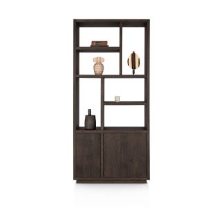 Gijon, bibliotheque 100 cm - 4-portes + 6-niches
