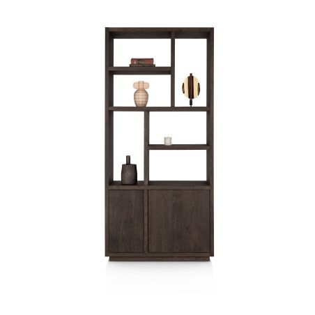 Gijon, bibliotheque 100 cm - 4-portes + 6-niches