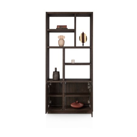 Gijon, bibliotheque 100 cm - 4-portes + 6-niches