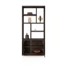Gijon, bibliotheque 100 cm - 4-portes + 6-niches