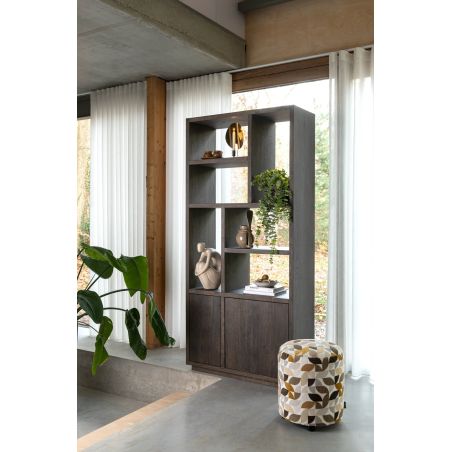 Gijon, bibliotheque 100 cm - 4-portes + 6-niches