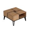 Table basse carrée 71 cm NIRVANA en décor pin atlantic