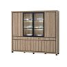Vaisselier 240 cm GREGORY en décor chêne estival avec éclairage LED inclus