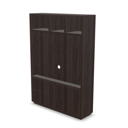 Gijon, meuble tv + partie haute 150 cm - 2-portes + 2-tiroirs + 3-niches + plinthe - Henders and Hazell