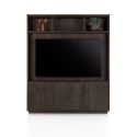 Gijon, meuble tv + partie haute 180 cm - 2-portes + 2-tiroirs + 3-niches + plinthe - Henders and Hazel