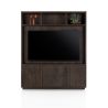 Gijon, meuble tv + partie haute 180 cm - 2-portes + 2-tiroirs + 3-niches + plinthe - Henders and Hazel