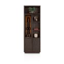 Gijon, armoire 75 cm - 1-porte de verre + 2-portes + 4-niches (+ LED) Henders & Hazel