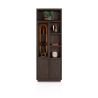 Gijon, armoire 75 cm - 1-porte de verre + 2-portes + 4-niches (+ LED) Henders & Hazel