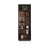 Gijon, armoire 75 cm - 1-porte de verre + 2-portes + 4-niches (+ LED) Henders & Hazel
