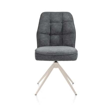 Bell, chaise - pietement creme - pivotante - confort ressorts - Calabria/Vada