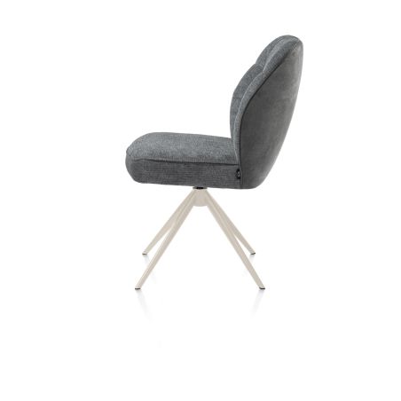 Bell, chaise - pietement creme - pivotante - confort ressorts - Calabria/Vada
