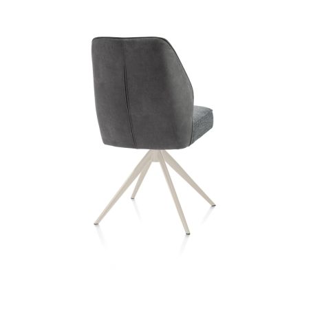 Bell, chaise - pietement creme - pivotante - confort ressorts - Calabria/Vada