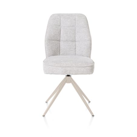 Bell, chaise - pietement creme - pivotante - confort ressorts - Calabria/Vada