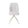 Bell, chaise - pietement creme - pivotante - confort ressorts - Calabria/Vada