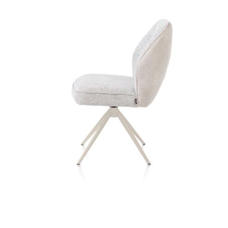 Bell, chaise - pietement creme - pivotante - confort ressorts - Calabria/Vada