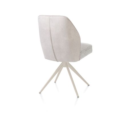 Bell, chaise - pietement creme - pivotante - confort ressorts - Calabria/Vada
