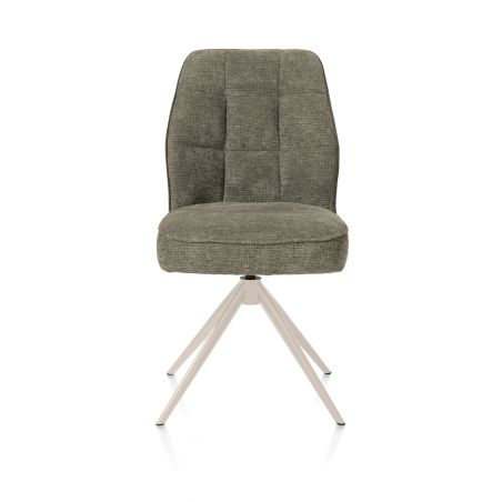 Bell, chaise - pietement creme - pivotante - confort ressorts - Calabria/Vada