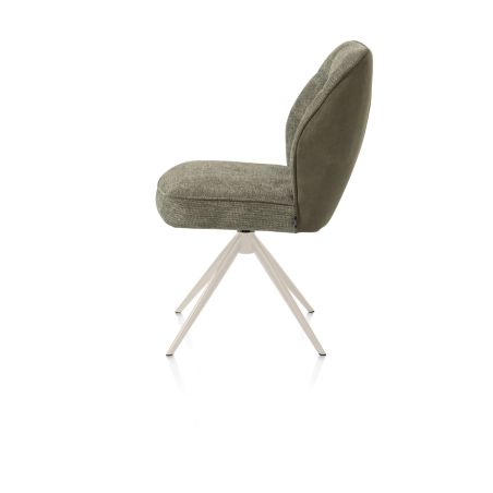 Bell, chaise - pietement creme - pivotante - confort ressorts - Calabria/Vada
