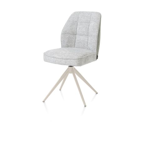 Bell, chaise - pietement creme - pivotante - confort ressorts - Calabria/Vada