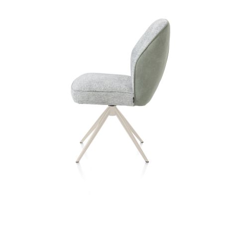 Bell, chaise - pietement creme - pivotante - confort ressorts - Calabria/Vada