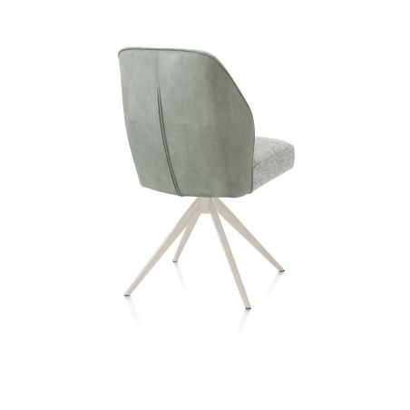 Bell, chaise - pietement creme - pivotante - confort ressorts - Calabria/Vada