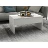 Table basse relevable ENKI en coloris blanc