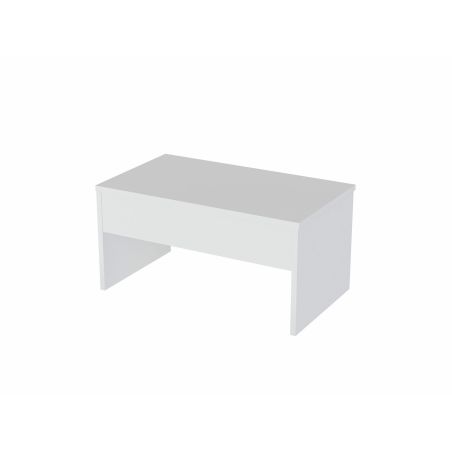 Table basse relevable ENKI en coloris blanc