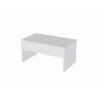 Table basse relevable ENKI en coloris blanc