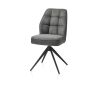 Bell, chaise - pietement rough off black - pivotante - confort ressorts - Calabria