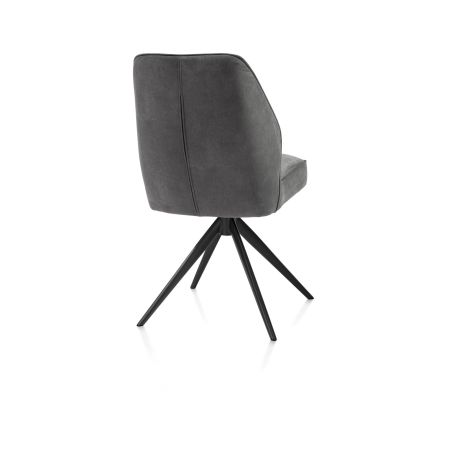 Bell, chaise - pietement rough off black - pivotante - confort ressorts - Calabria