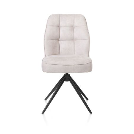 Bell, chaise - pietement rough off black - pivotante - confort ressorts - Calabria