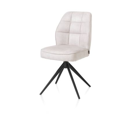 Bell, chaise - pietement rough off black - pivotante - confort ressorts - Calabria