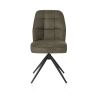Bell, chaise - pietement rough off black - pivotante - confort ressorts - Calabria