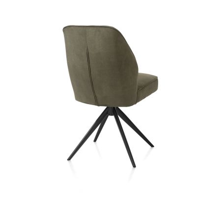 Bell, chaise - pietement rough off black - pivotante - confort ressorts - Calabria