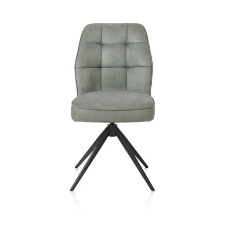 Bell, chaise - pietement rough off black - pivotante - confort ressorts - Calabria